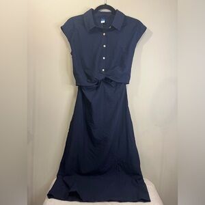Old Navy Dark Blue Midi Dress